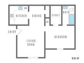 1 Bedroom 1 Bath 4700 Stringfellow 9-910 floor plan